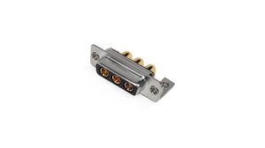D-Sub Connector, Angled, Socket, 3W3, Signal Contacts - 0, Special Contacts - 3
