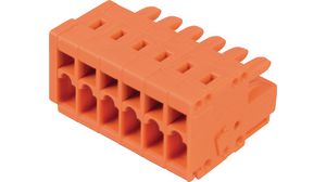 Pluggable Terminal Block, Straight, 3.81mm Pitch, 6 Poles
