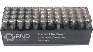 Primary Battery, Alkaline, AAA, 1.5V, Ultra Power, Pack of 48 pieces