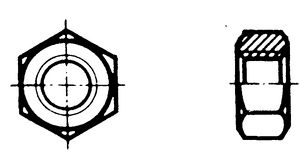 Ecrou hexagonal M3, M3, 2.4mm, Acier zingué