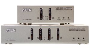 Video/Audio-Matrix 2x VGA Stecker / 2x 3.5 mm - 2x VGA Buchse / 2x 3.5 mm