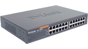 Ethernet-switch, RJ45-porter 24, 100Mbps, Uadministrert