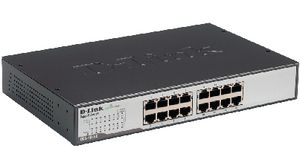 Ethernet-switch, RJ45-portar 16, 1Gbps, Ohanterat