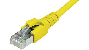 Patch Cable, RJ45 Plug - RJ45 Plug, CAT6a, S/FTP, 500mm, Yellow