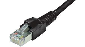 Patch Cable, RJ45 Plug - RJ45 Plug, CAT6a, S/FTP, 10m, Black