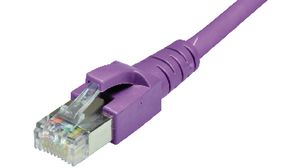 Patch Cable, RJ45 Plug - RJ45 Plug, CAT6a, S/FTP, 3m, Violet