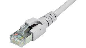 Patch Cable, RJ45 Plug - RJ45 Plug, CAT6a, S/FTP, 1m, Grey