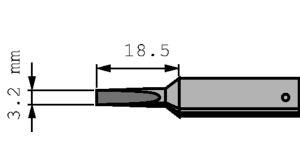 Lötspitze 832 Meissel 46mm 3.2mm
