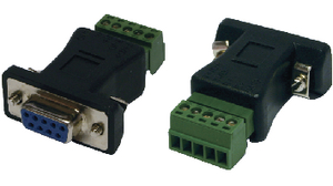 Adapter DB9F - Screw Terminals, Terminal Block / D-Sub 9-Pin Socket