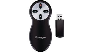 Wireless Presenter with laser pointer, Red, Laser, 2x AAA