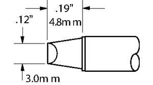 Soldering Tip STTC Chisel 4.8mm 3mm