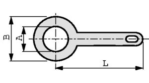 Occhiello per saldatura, Diametro interno - 3.2mm, Brass