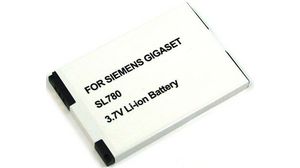 Battery, 3.7V, Li-Ion, Li-Ion, 830mAh, SL400 / SL78x