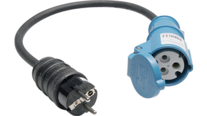 AC Power Adapter, DE Type F (CEE 7/4) Plug - CEE Plug, Black / Blue