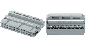 Connecteur pour câble en nappe, Prise femelle, Droit, Contacts - 10, 2.54mm