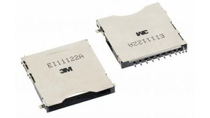 Memory Card Connector, Push / Push, SD / MMC, Poles - 9