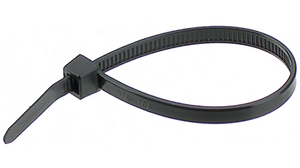 Cable Tie 100 x 2.5mm, Polyamide 6.6 W, 80N, Black, Pack of 100 pieces