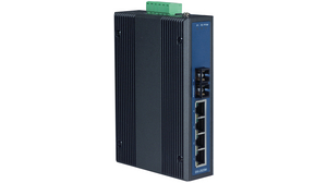 Industrial Ethernet switch, RJ45-Anschlüsse 4, Glasfaseranschlüsse 1SC, 100Mbps, Unmanaged
