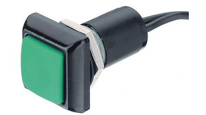 Pushbutton Switch OFF-(ON) 1NO Cable Mount Black / Green