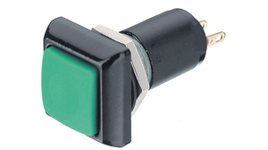 Pushbutton Switch OFF-(ON) 1NO Panel Mount Black / Green