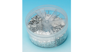 Sortimentsbox von Aderendhülsen, Unisoliert 0.5-2.5 mm² Kupfer, versilbert 0.5 ... 2.5mm², 3000 Stück