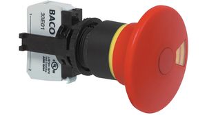 Emergency Stop Button, Complete, 2 Break Contacts (NC), IP66