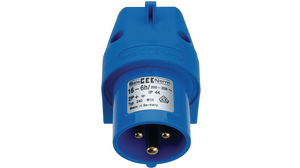 CEE Plug Blue 3P 16A IP44 250V
