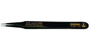 Montážní pinzeta ESD / SMD Nerezová ocel Velmi ostrá 115mm