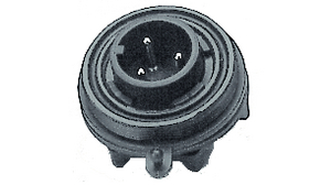 Panel-mount male receptacle, 3-pin, Buccaneer, Spina, 3 Numero di contatti, 8mm, 10A, 277VAC/VDC, IP68 / IP69K