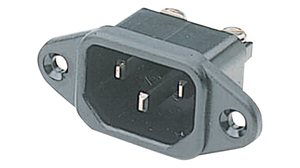 Flush-type device plug C14, C14, 250V