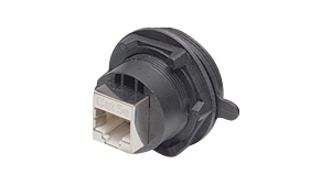 Appliance plug with RJ45 coupler RJ45 Socket CAT5e Straight