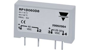 Solid State Relay, RP1D, 1NO, 4A, 60V, Radial Leads