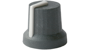 Rotary Knob 16.8mm Black Rubber Grey Indication Line Rotary Switch