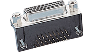 High Density D-Sub Connector, Socket, DB-44, Radial Leads