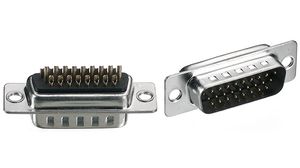High Density D-Sub Connector, Plug, DB-44, Solder Cup / Soldering Lugs / Straight