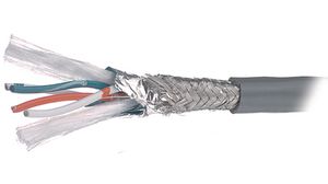 Kabel wieloparowy PCW 1x2x0.2mm? Miedź cynowana Szary 305m