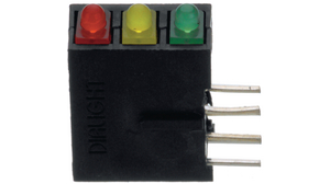 PCB-LED Gr 565nm, R 627nm, G 590nm 2 mm Grön, röd, gul