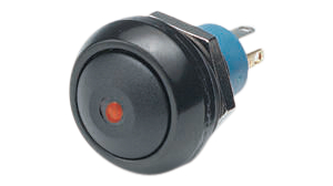 Illuminated Pushbutton Switch OFF-(ON) 1NO 48 V / 250 V LED Super Red Dot