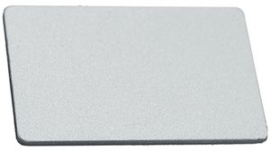 Insertion Plate Blank Rectangular Silver Emergency Stop button