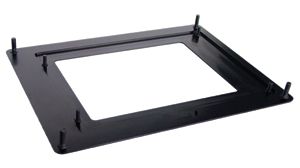 Instalační deska, černá, Montáž svorkou, Hliník, 100x84x12mm
