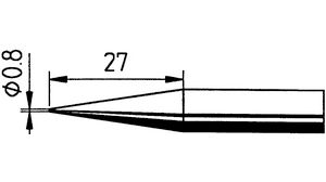 Grot lutowniczy 842 Końcówka ołówka 27mm 0.8mm