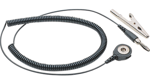 ESD Spiral Cable, 10 mm / Banana, 3m