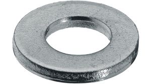 Platte ring, M4, Verzinkt staal