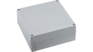 Enclosure Polycarbonate, Grey cover, High base, 180 x 150 x 130 mm