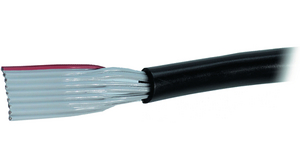 Plochý kulatý kabel 10x 0.08 mm? Nestíněný 300V