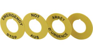 Emergency Signs 45mm Emergency Stop Round Yellow Emergency Stop Switches