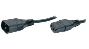 IEC hálózati kábel készlet IEC 60320 C14 - IEC 60320 C13 2.5m Szürke