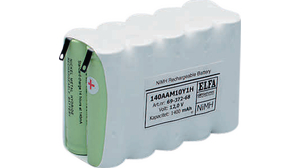 Rechargeable Battery Pack, Ni-MH, 12V, 1.5Ah