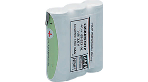 Rechargeable Battery Pack, Ni-MH, 3.6V, 1.5Ah