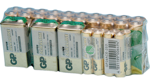 Primary Battery Assortment, 9V, AA/AAA/9V, Alkaline